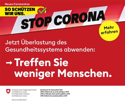 Diese legt auch die bußgelder für verstöße fest, die bis zu 25.000 euro. Bag Corona Massnahmen / Corona Kampagne Des Bag ...