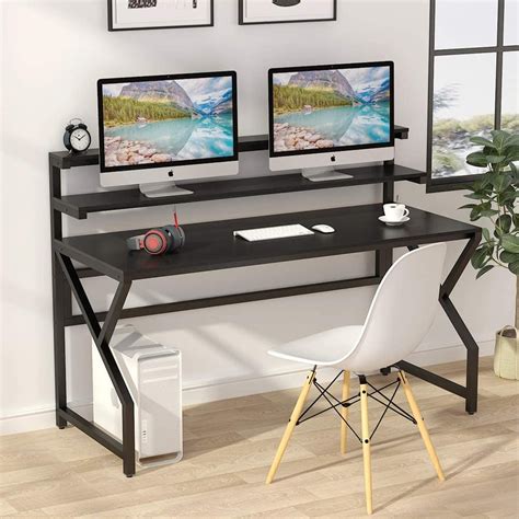 Tribesigns Computer Gaming Desk With Monitor Stand 55 Inch Large