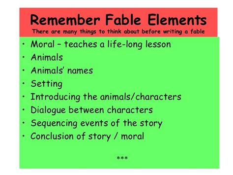 How To Write A Fable