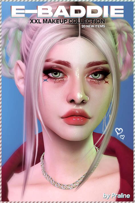 E Baddie Xxl Makeup Collection From Praline Sims • Sims 4 Downloads