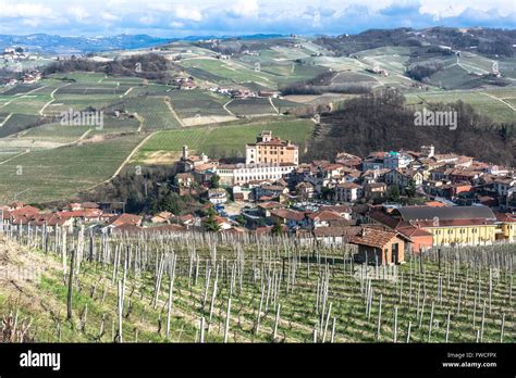 Aerial View Of Barolo And Its Vineyards Langhe Italy Stock Photo Alamy