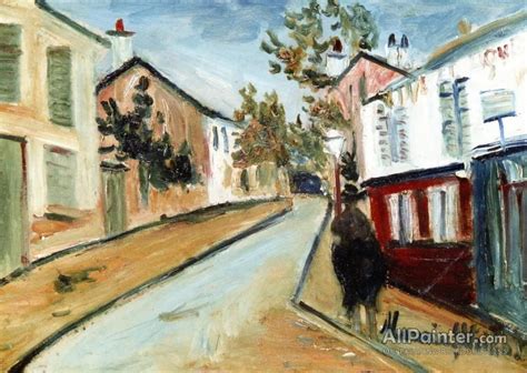 Maurice Utrillo Street In Montmartre Oil Painting Reproductions For Sale