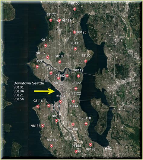 City Of Seattle Zip Code Map Darsie Francesca