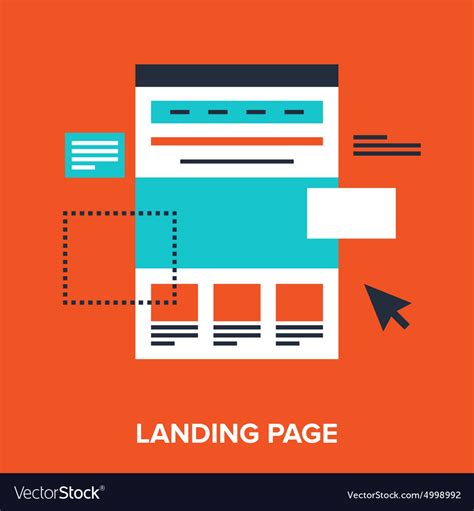 Landing Page Royalty Free Vector Image Vectorstock