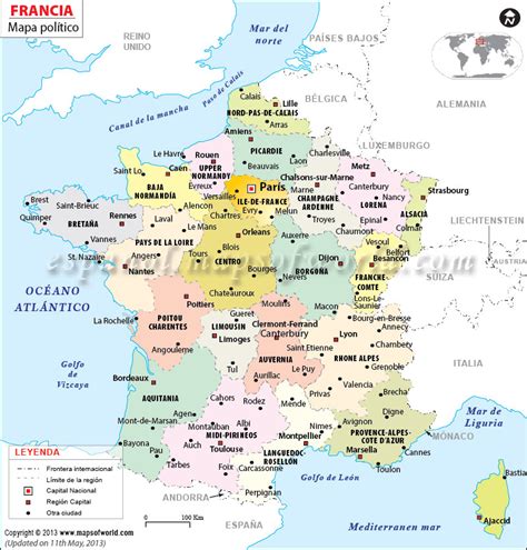 La primera colonia en francia fue fundada por los griegos en 600 a. Mapa de Francia