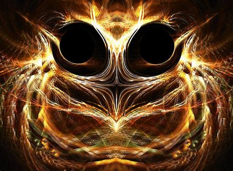 Glowing Fractal Owl By Beatriz Cruz Redbubble