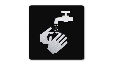 Pictogram Handen Wassen Zwart