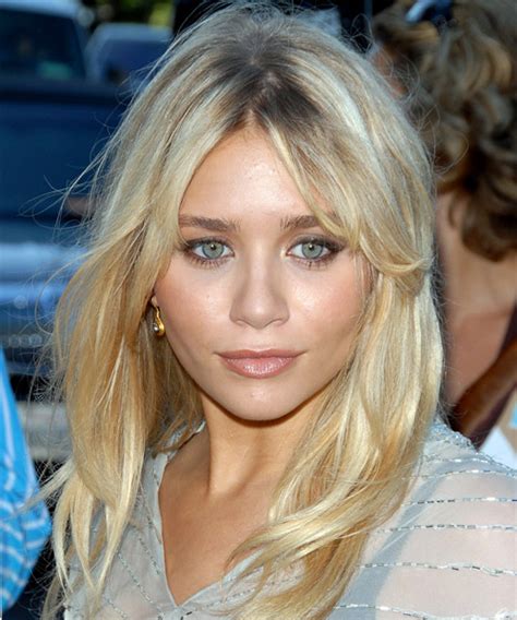 Ashley Olsen Long Straight Casual Hairstyle Light Blonde Hair Color