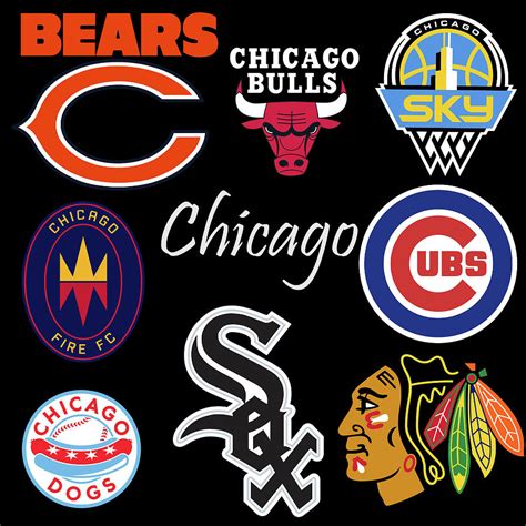 Chicago Professional Sport Teams Collage Mixed Media By Movie Poster Prints