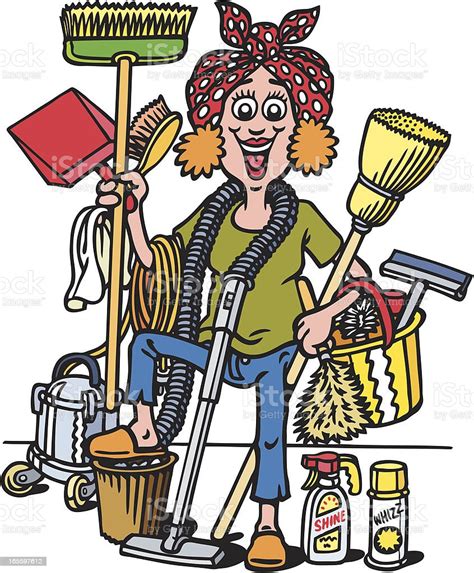Cleaning Lady Stock Illustration Download Image Now Istock