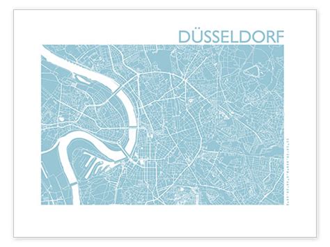 City Map Of Dusseldorf Iv Print By 44spaces Posterlounge