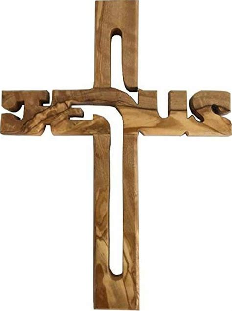 Jesus Name Cross Grade A Olive Wood 5 Inches Etsy