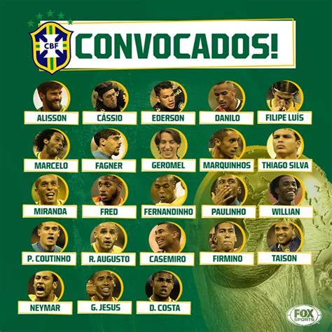 A seleção brasileira de 2006 é considerado como uma das mais fortes, porém, teve uma péssima participação na copa do mundo. Copa 2018: Os Convocados de Tite