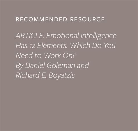 Article Emotional Intelligence Has 12 Elements Which Do You Need To