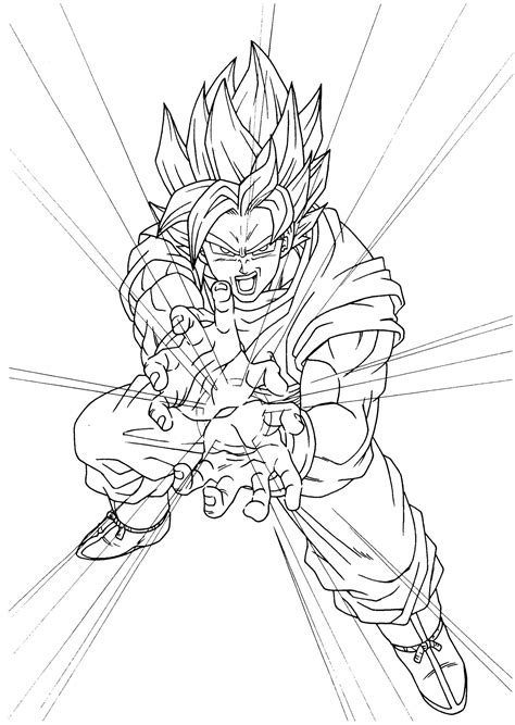 Find thousands of coloring pages in the coloring library. Songoku - Dragon Ball Z Kids Coloring Pages