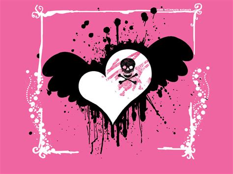 Emo Heart Love Wallpaper Emo Wallpapers Emo Pictures