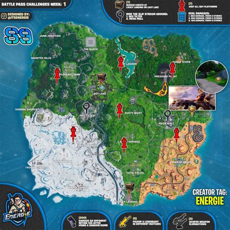 So this battle pass has much more compared to them in season 3 we got 35,000 xp for weekly challenges and 14,000 xp for quick challenges. Fortnite Season 9 Week 1 Challenges List, Cheat Sheet ...