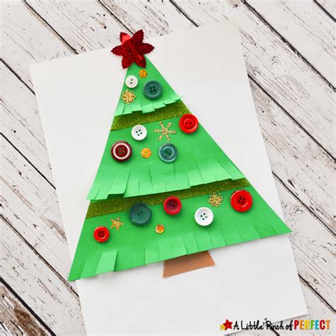 As Cute As A Button Christmas Tree Craft For Kids