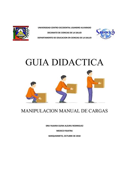 GuÍa DidÁctica ManipulaciÓn Manual De Cargas By Yalzurur Issuu
