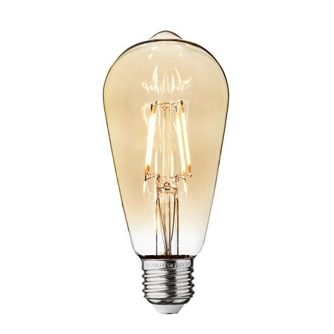 Vintage Led Edison Bulb Old Filament Lamp 5w E27 Pear St64 Wire