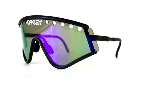vintage 1988 oakley factory pilot eyeshade sunglasses full set including vented violet iridium