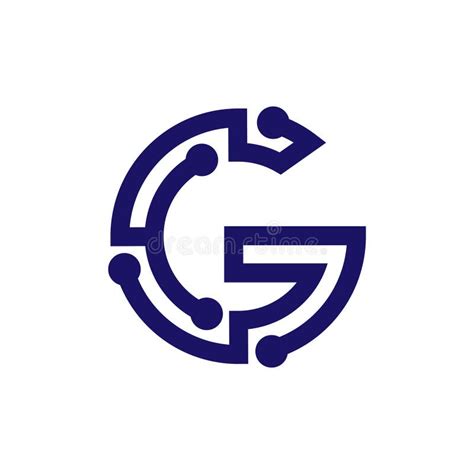 G Letter Logo Vector Element Technology Letter Logo Template Stock