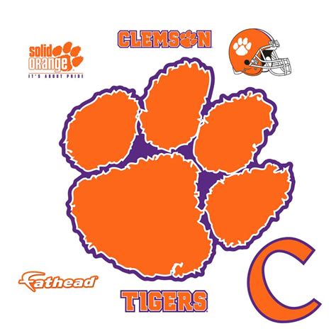 Clemson Tigers Logo Giant Officially Licensed Removable Wall Decal