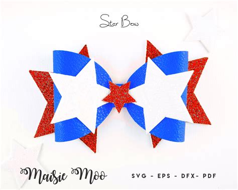 Papercraft Scrapbooking Diy Bow Tutorial Patriotic Hairbow Svg Faux