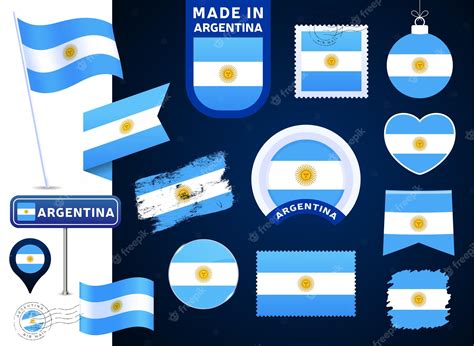 Premium Vector Argentina Flag Vector Collection Big Set Of National