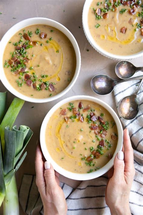 Cauliflower Leek And Potato Soup Dairy Free The Forked Spoon