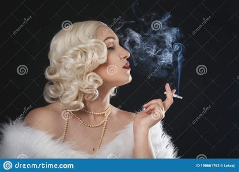 Luxury Woman Smoking Stock Image Image Of Expensive 198661753