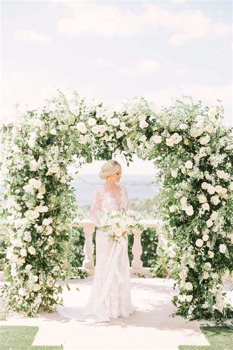 27 Lush Floral Wedding Arches That Impress Wedding Arbors White