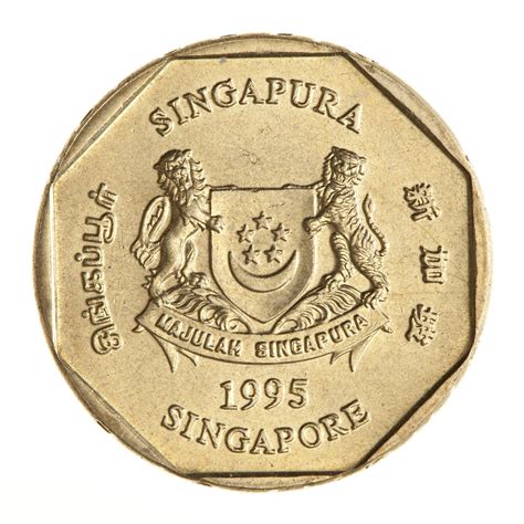 How many singapore dollar is a u.s. Coin - 1 Dollar, Singapore, 1995