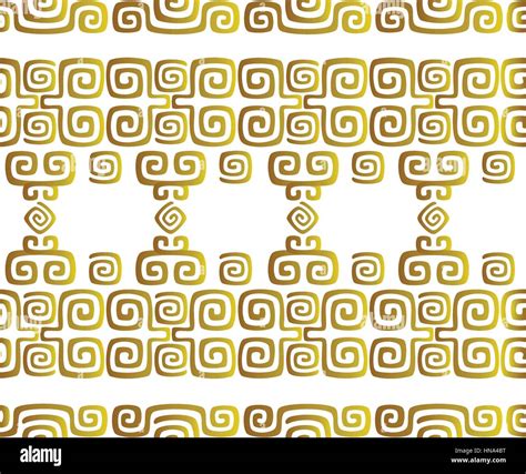Seamless Pattern In The Form Of Mysterious Golden Inscriptions And