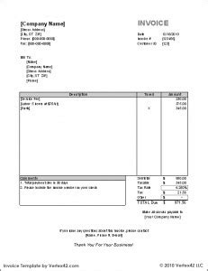 Self Employed Invoice Template Excel Invoice Example