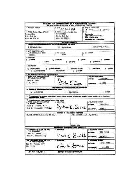 Da Form 12 R Fillable Printable Forms Free Online