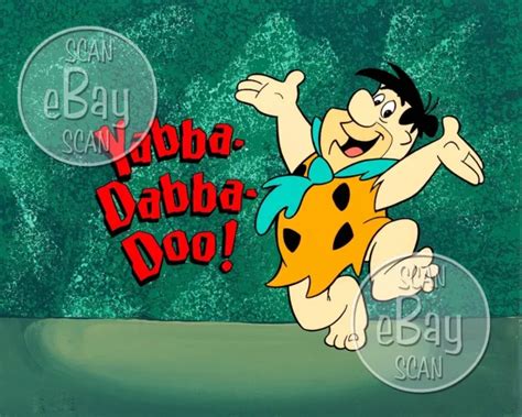Rare Flintstones Cartoon Tv Photo Hanna Barbera Studios Yabba Dabba