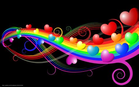 Rainbow Heart Backgrounds Wallpaper Cave