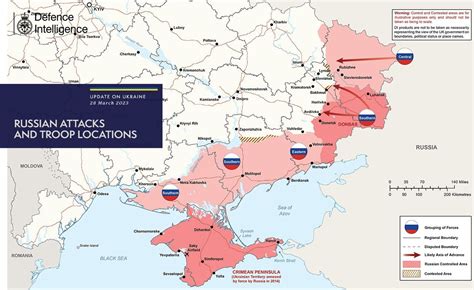 Aktuální Situace Na Východě Ukrajiny Na Mapě Britského Ministerstva