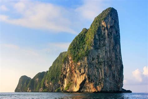 Limestone Cliffs Of Phi Phi Leh Island Krabi Province Thailand Stock