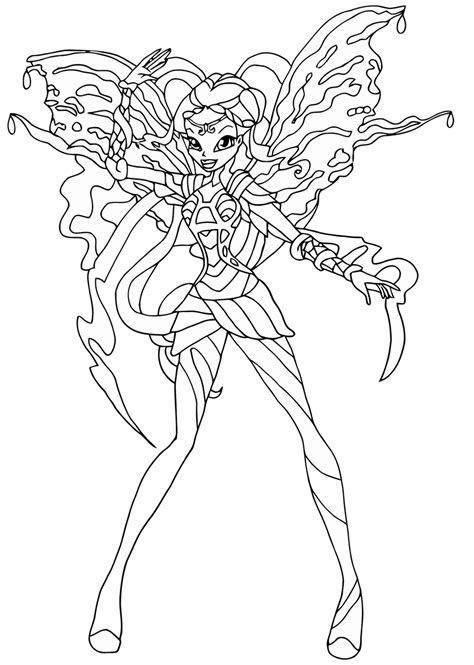 Winx Club Coloring Pages Stella