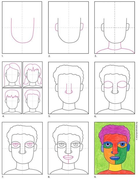 How To Draw An Abstract Self Portrait · Art Projects For Kids Self