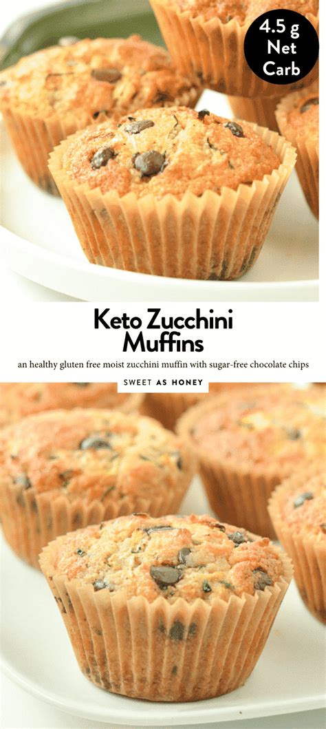 Keto Zucchini Muffins Almond Flour Zucchini Muffins Sweet As Honey