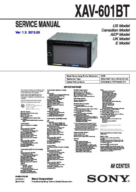 Wiring Diagram Sony Xav 68bt