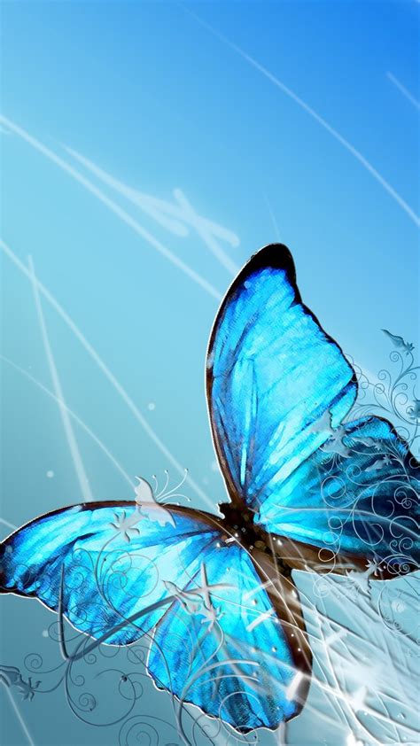 Blue Butterfly Wallpaper Iphone 2020 3d Iphone Wallpaper