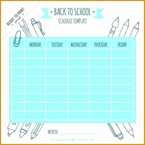 Cute Class Schedule Maker Best Of 10 Monthly Class Schedule Template