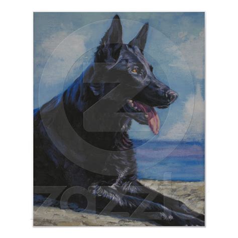 Black German Shepherd Fine Art Print Art Prints Art