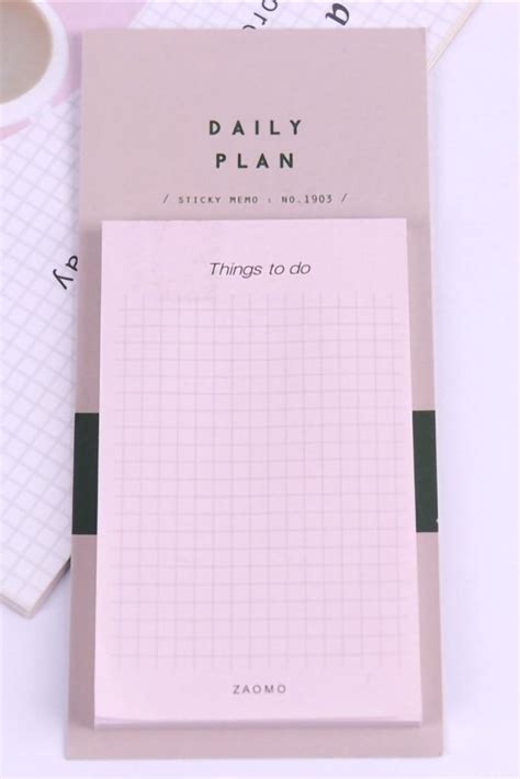 Pastel To Do List Memo Pad Daily Checklist Plan Sticky Notes Etsy