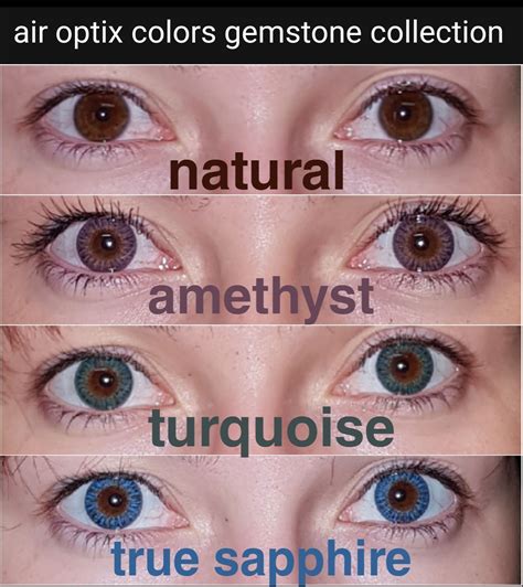 Air Optix Colors Gemstone Collection On Dark Eyes Amethyst Turquoise