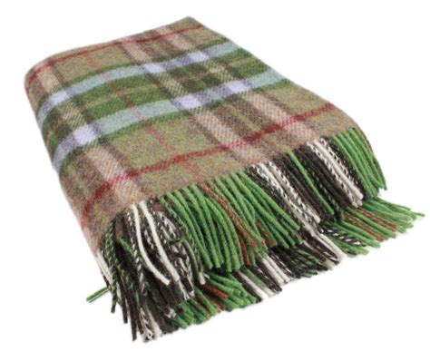 New Wool Plaid Blanket Throw 54 X 72 Made In Ireland John Hanly And Co